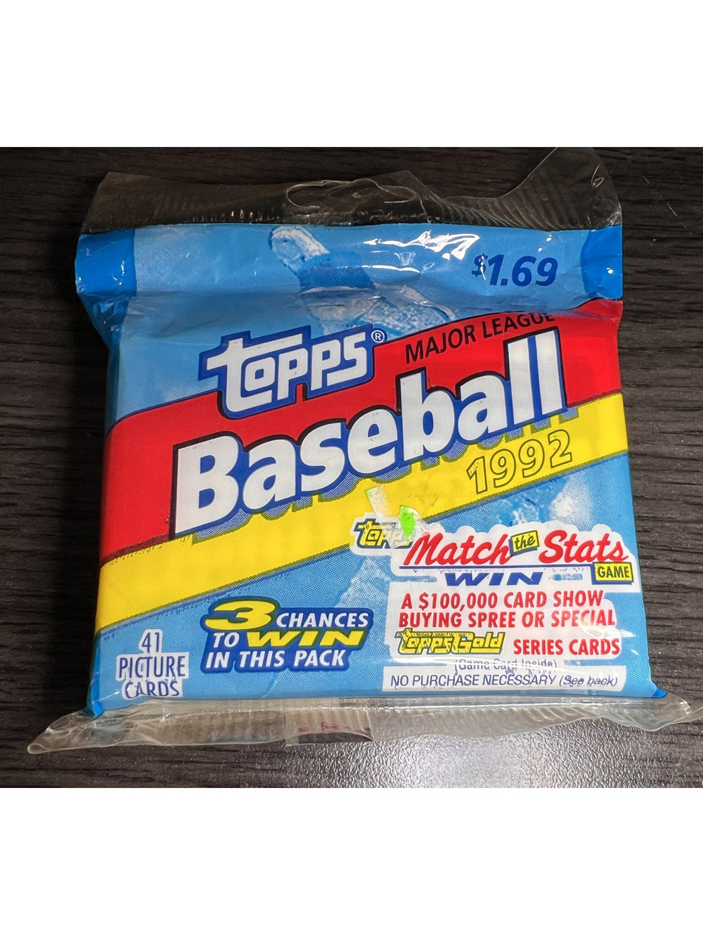 1992 Topps Baseball Jumbo Pack 41 Cards Factory Sealed